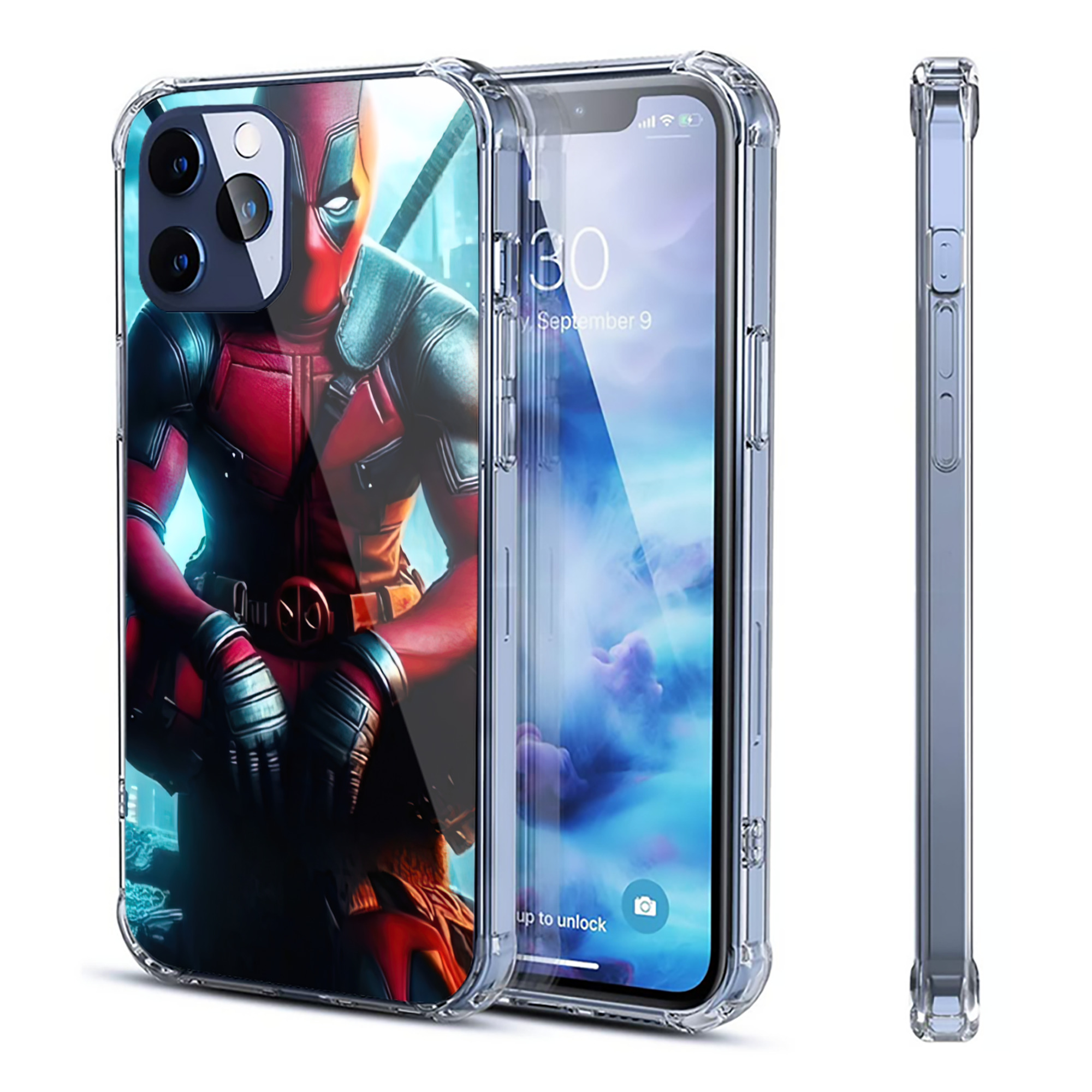 （画像用） Deadpool デッドプール 【iPhone 12シリーズ対応】透明スマホケース（クリアソフトケース）